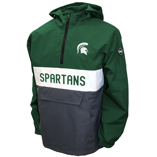 Men's Franchise Club Green Michigan State Spartans Alpha Anorak Jacket