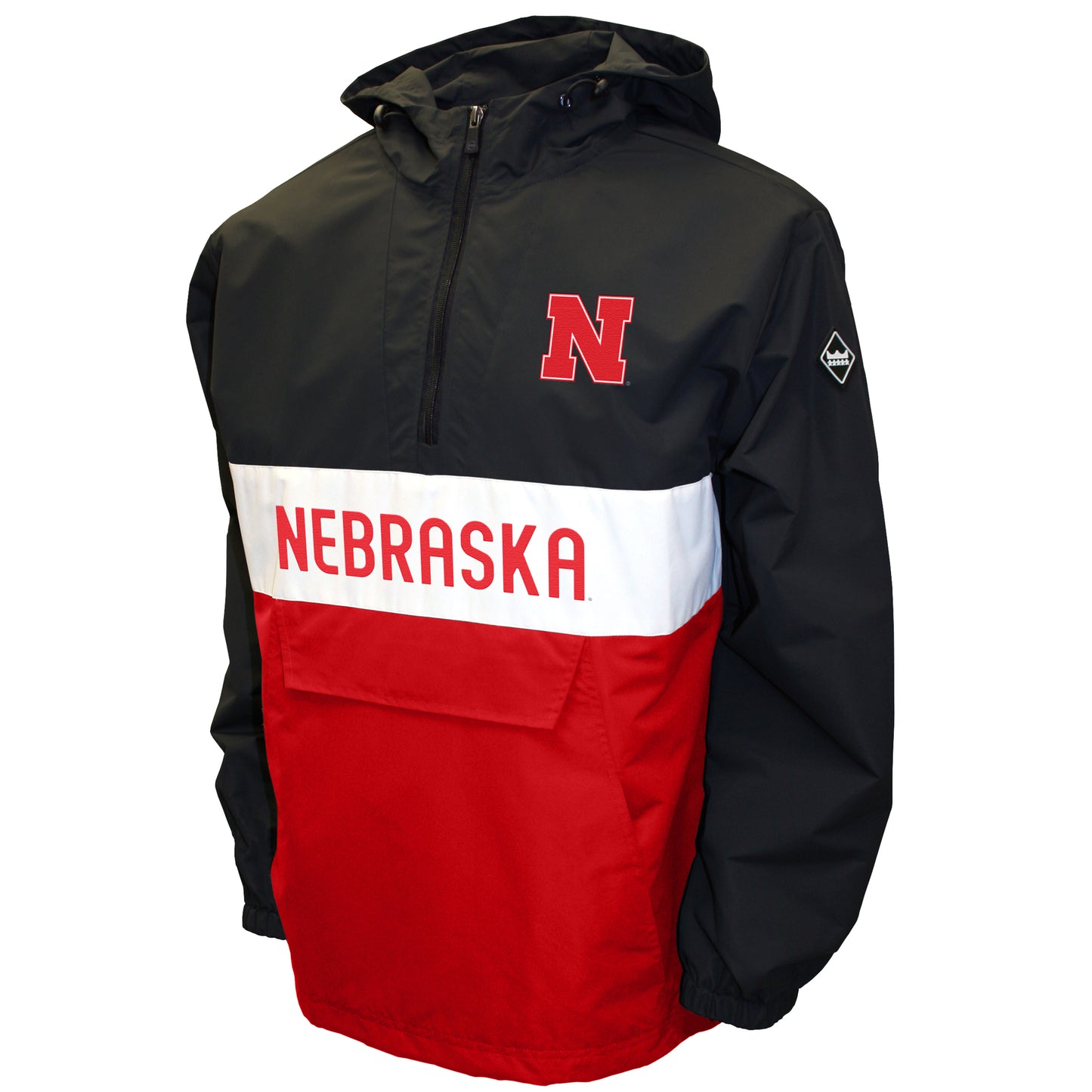 Men's Franchise Club Black Nebraska Huskers Alpha Anorak Jacket