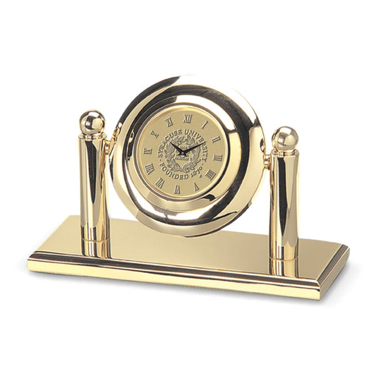 Gold Syracuse Orange Arcade Clock