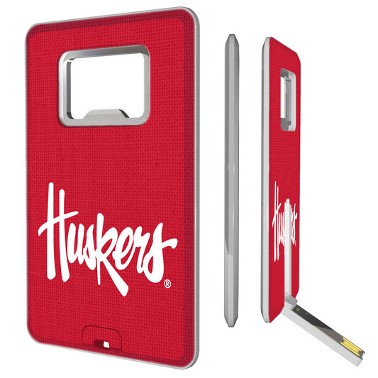 Nebraska Huskers 16GB Credit Card Style USB Bottle Opener Flash Drive