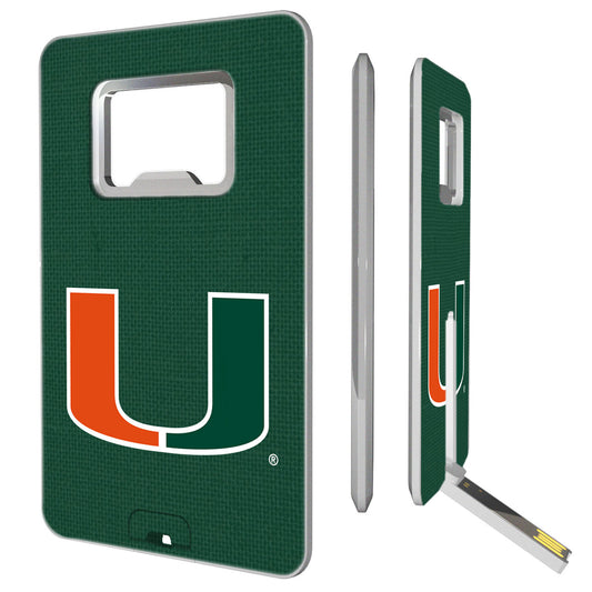 Miami Hurricanes 16GB Credit Card Style USB Bottle Opener Flash Drive