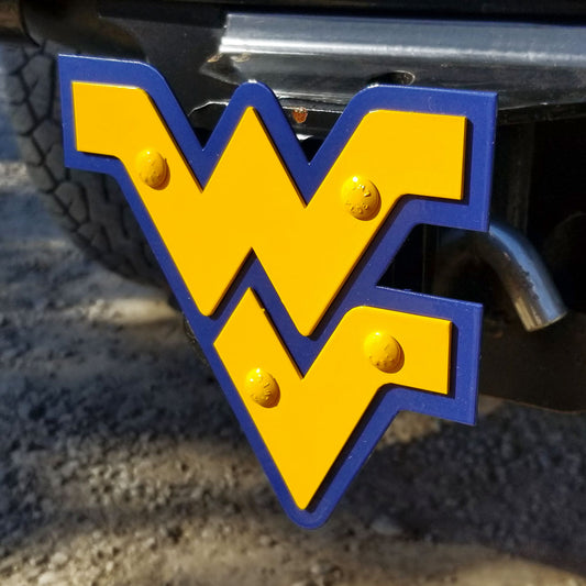 West Virginia Mountaineers Premium Steel Hitch Cover