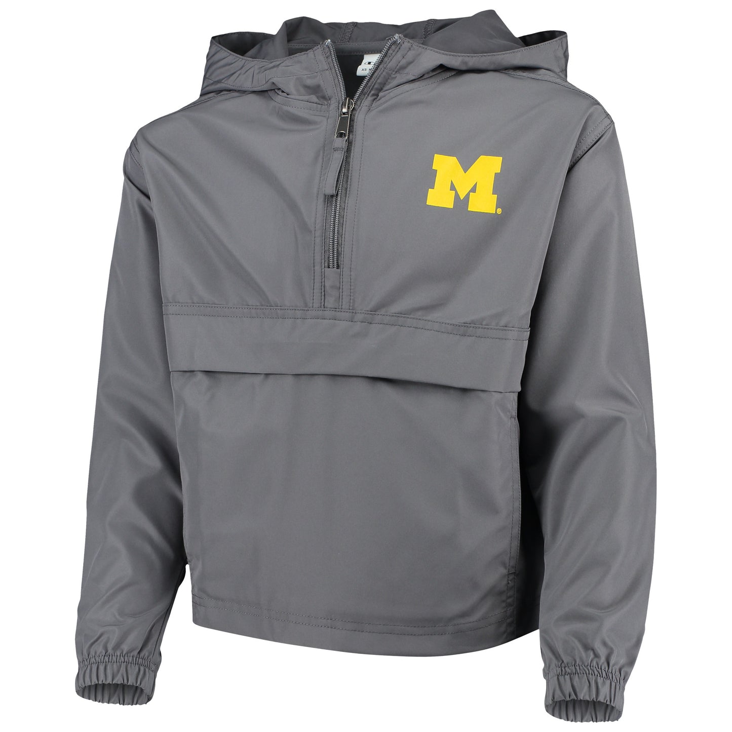 Youth Champion Graphite Michigan Wolverines Pack & Go Windbreaker Jacket