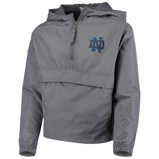 Youth Champion Graphite Notre Dame Fighting Irish Pack & Go Windbreaker Jacket