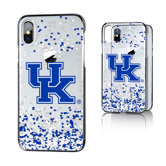 Kentucky Wildcats iPhone X/Xs Glitter Confetti Case