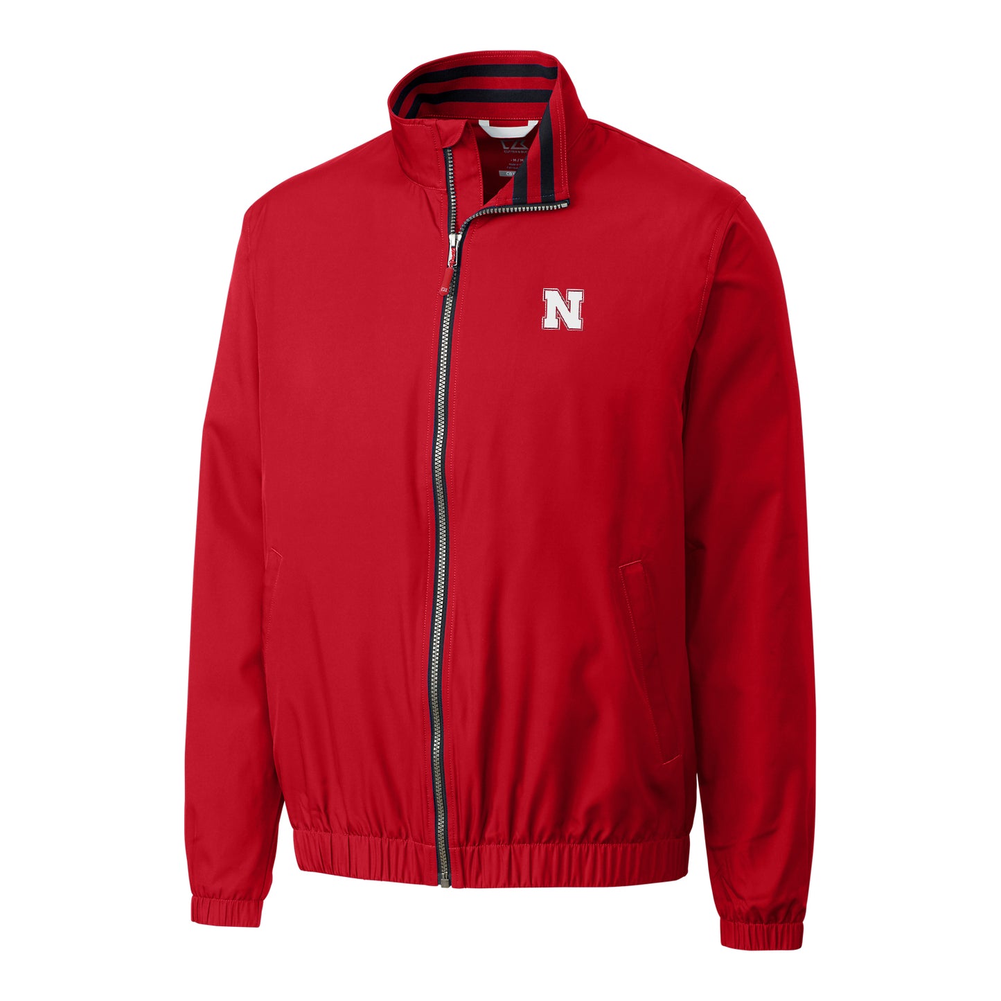 Men's Cutter & Buck Red Nebraska Huskers Big & Tall Nine Iron Full-Zip Jacket