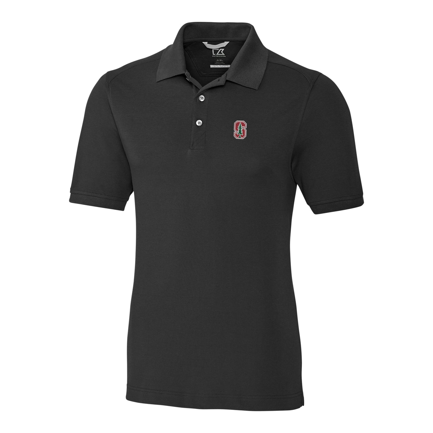 Men's Cutter & Buck Black Stanford Cardinal Collegiate Big & Tall Advantage DryTec Polo