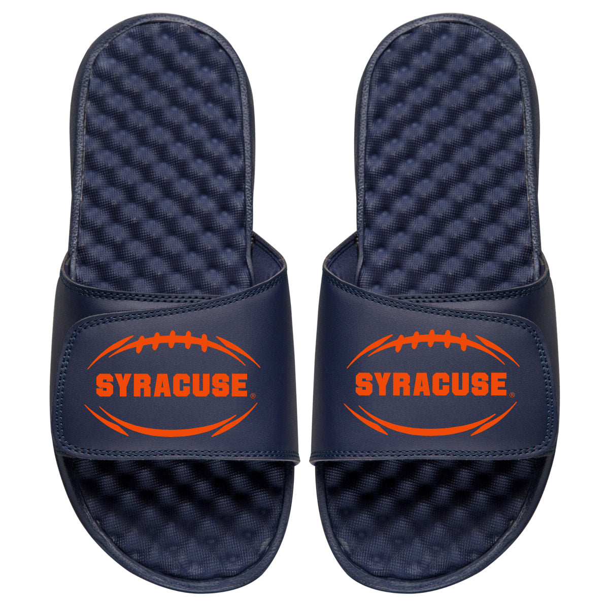 Men's ISlide Navy Syracuse Orange Football Logo Slide Sandals