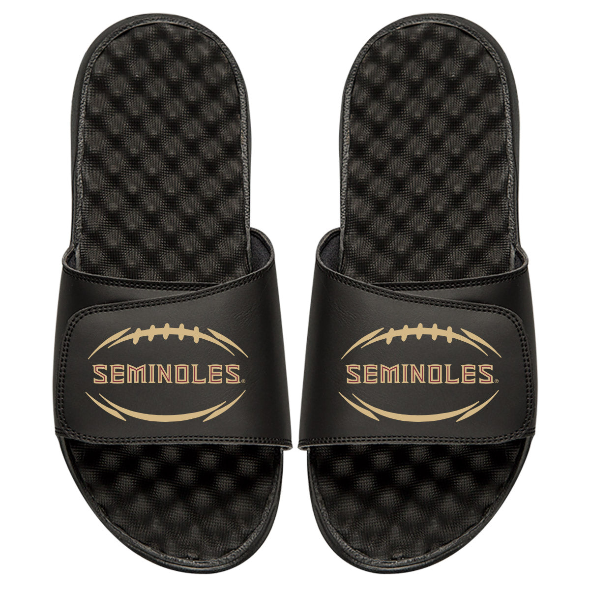 Youth ISlide Black Florida State Seminoles Football Logo Slide Sandals