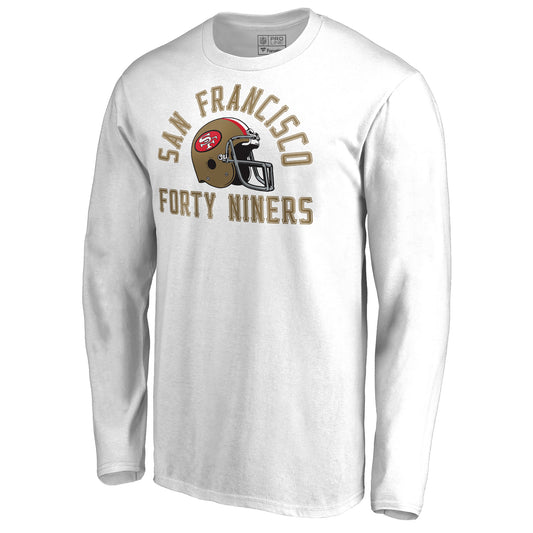 Men's White San Francisco 49ers Quinten Helmet Long Sleeve T-Shirt