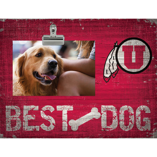 Utah Utes 10.5" x 8" Best Dog Clip Photo Frame