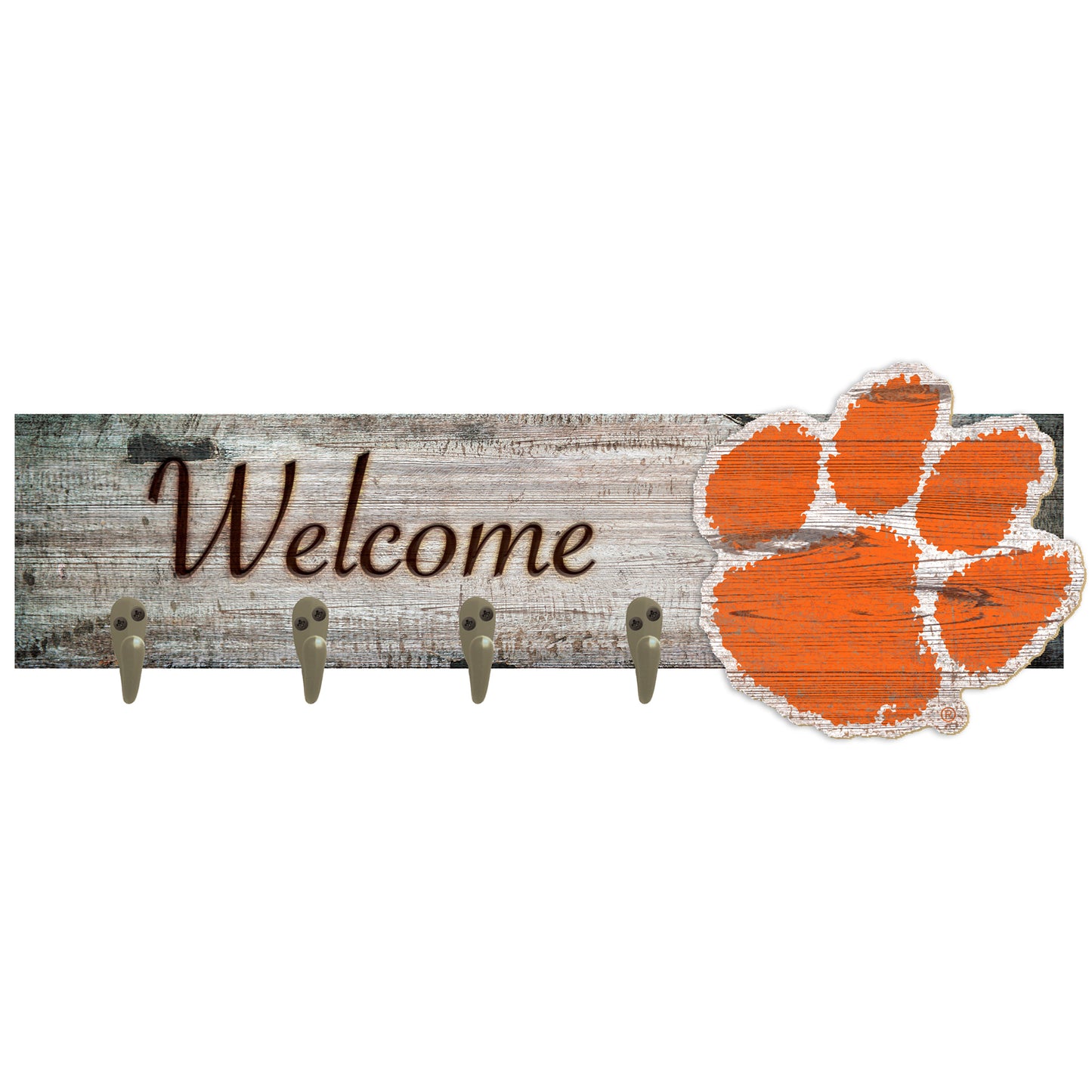 Clemson Tigers 24" x 6" Mounted Coat Hanger