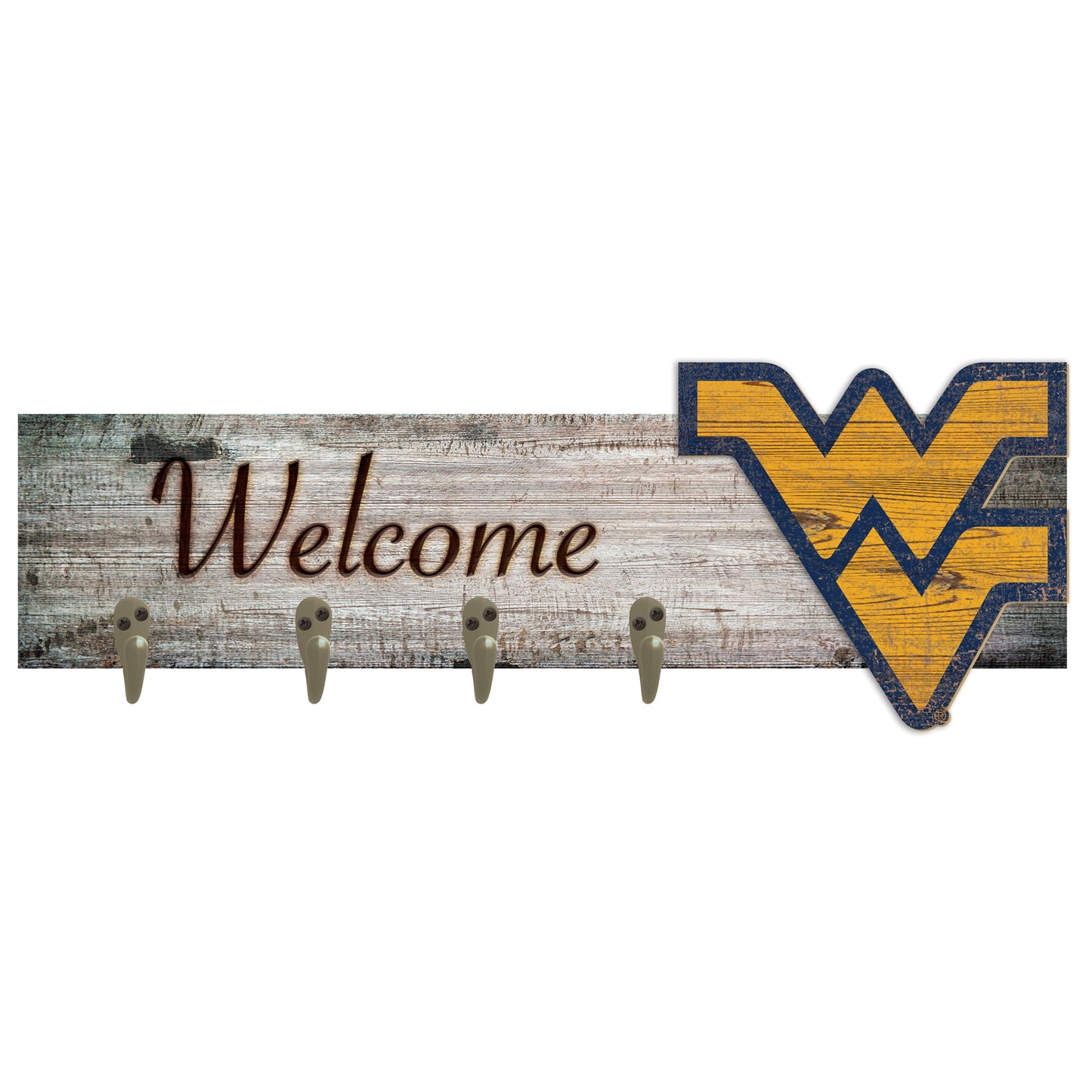 West Virginia Mountaineers 24" x 6" Mounted Coat Hanger