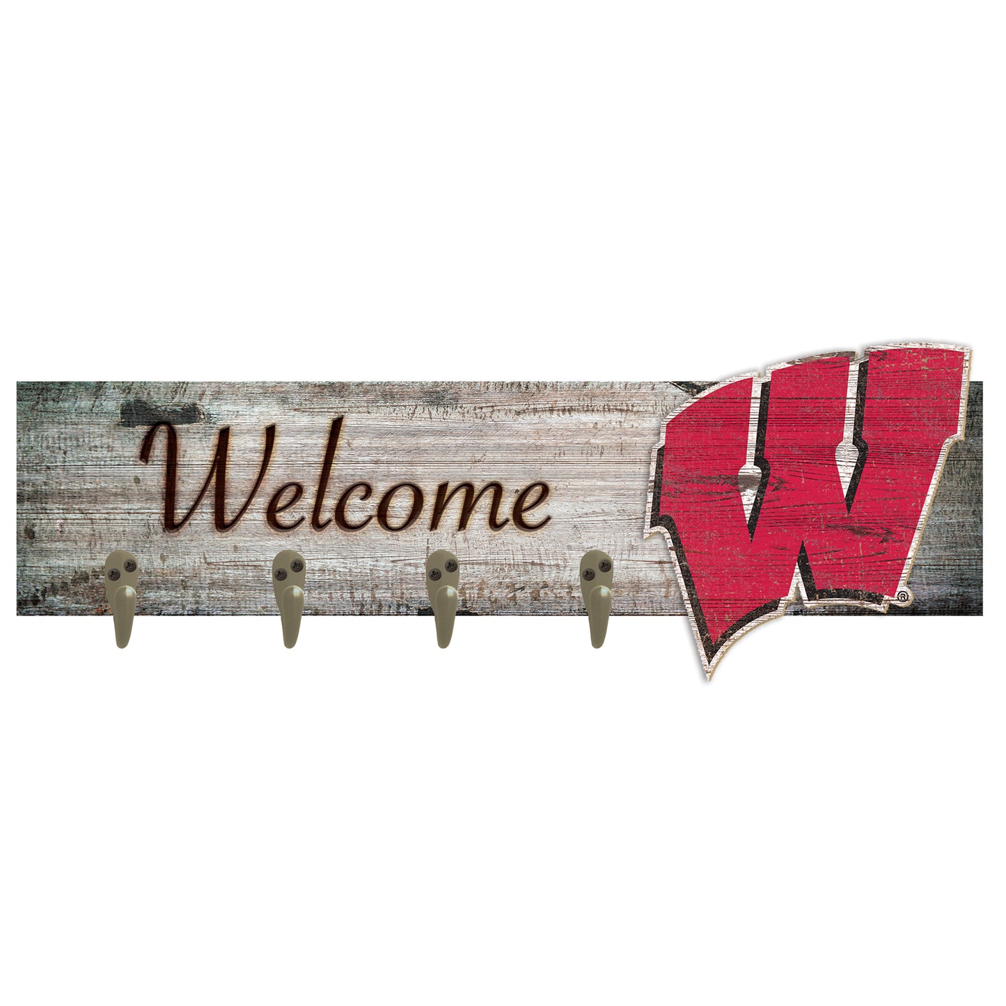 Wisconsin Badgers 24" x 6" Mounted Coat Hanger