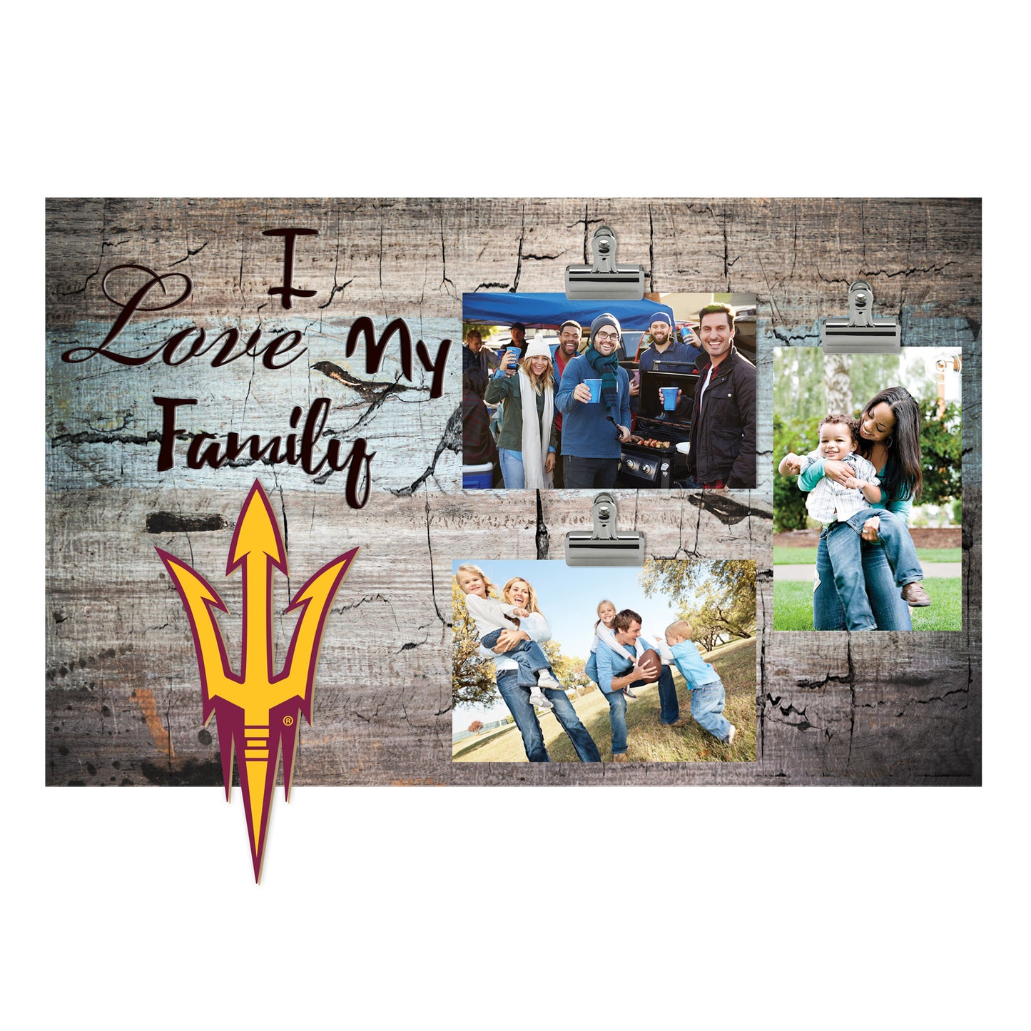 Arizona State Sun Devils 11" x 19" I Love My Family Clip Photo Frame