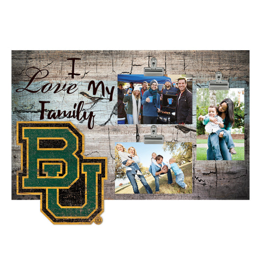 Baylor Bears 11" x 19" I Love My Family Clip Photo Frame