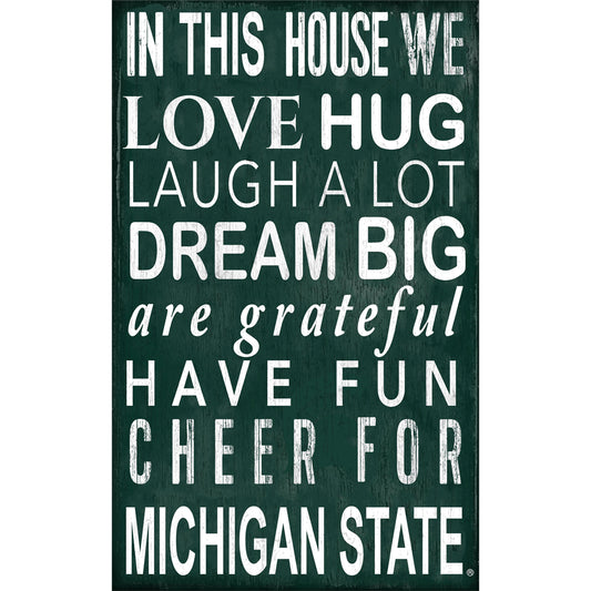 Michigan State Spartans 11" x 19" In This House Sign