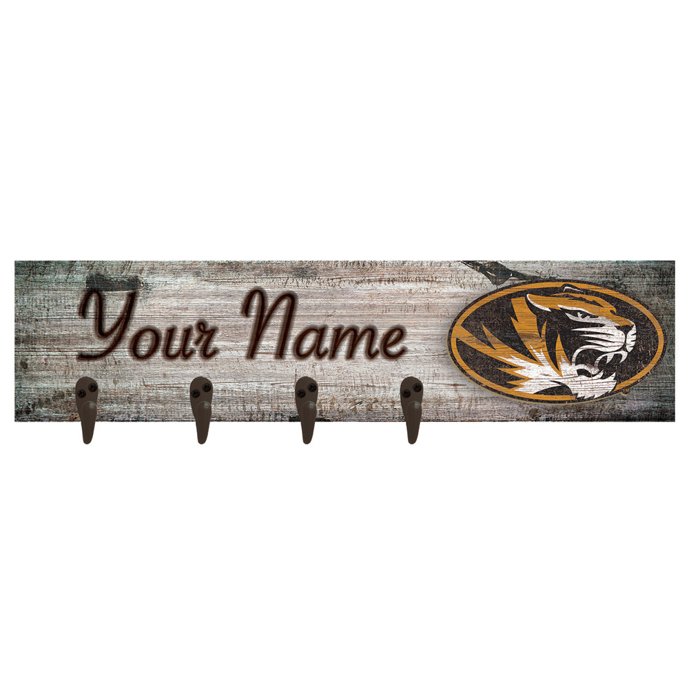 Missouri Tigers 24" x 6" Personalized Mounted Coat Hanger