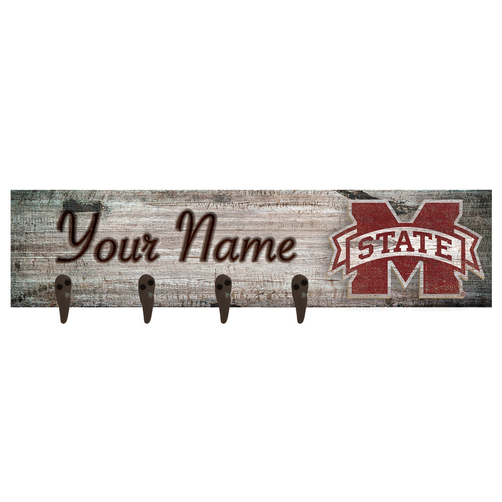 Mississippi State Bulldogs 24" x 6" Personalized Mounted Coat Hanger