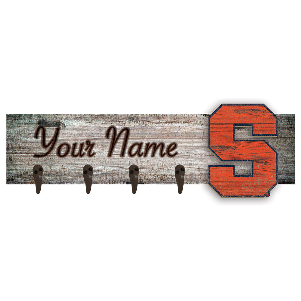 Syracuse Orange 24" x 6" Personalized Mounted Coat Hanger