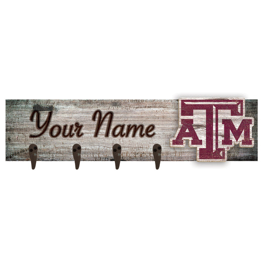 Texas A&M Aggies 24" x 6" Personalized Mounted Coat Hanger