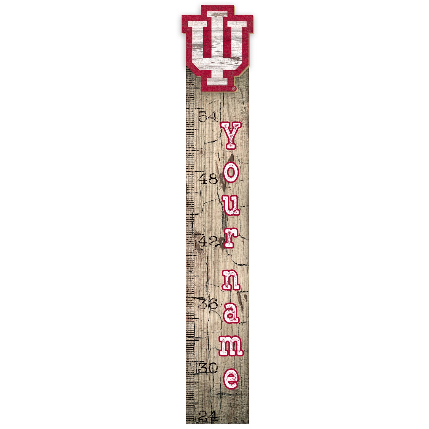 Indiana Hoosiers 6" x 36" Personalized Growth Chart Sign