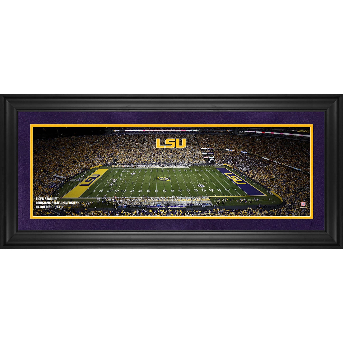 LSU Tigers Framed 10" x 30" Tiger Stadium Panoramic Photograph