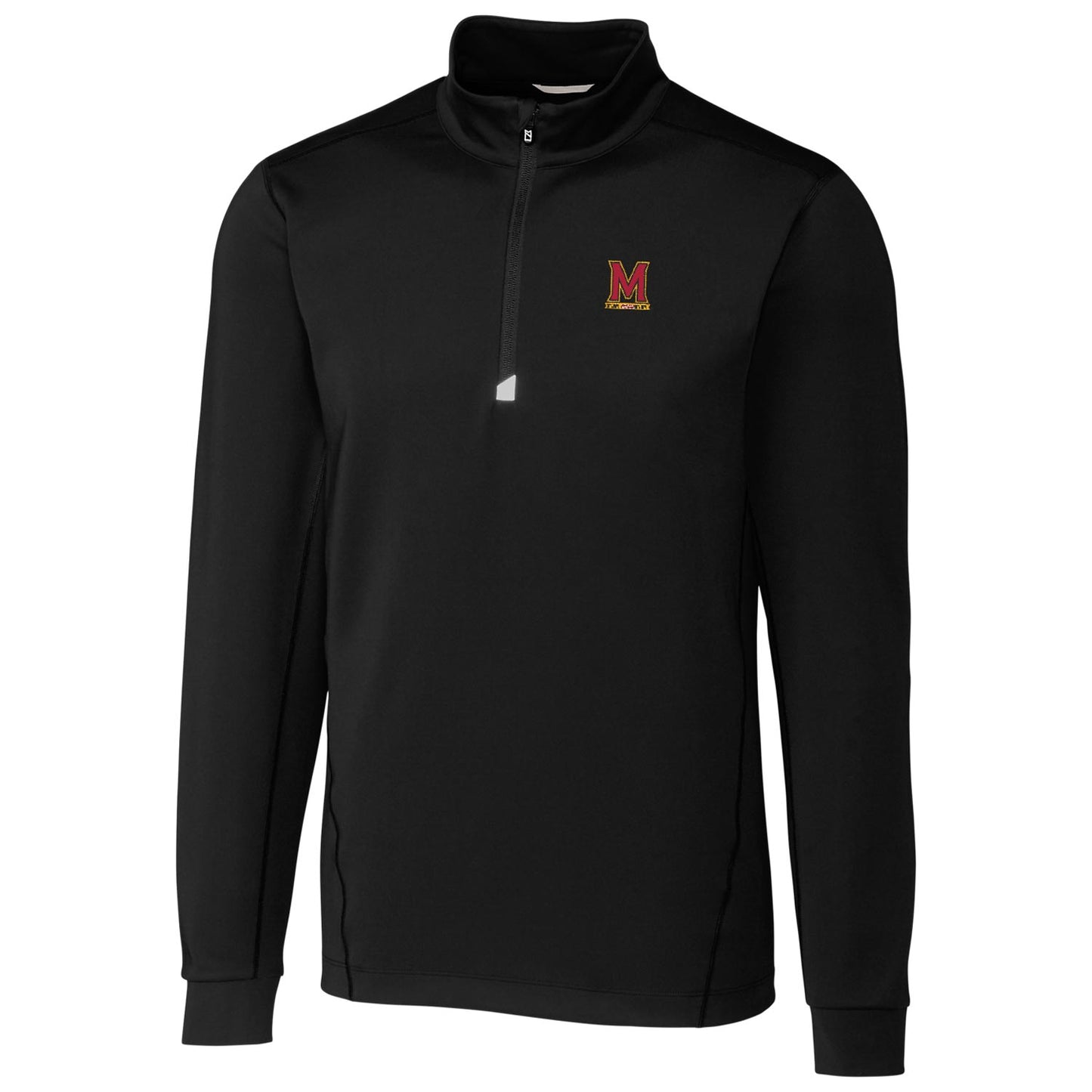 Men's Cutter & Buck Black Maryland Terrapins Collegiate Big & Tall Traverse Half-Zip Jacket