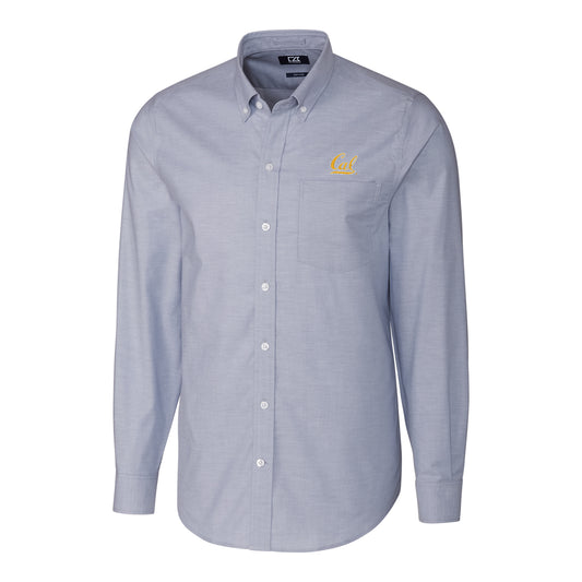 Men's Cutter & Buck Light Blue Cal Bears Stretch Oxford Big & Tall Long Sleeve Button-Down Shirt