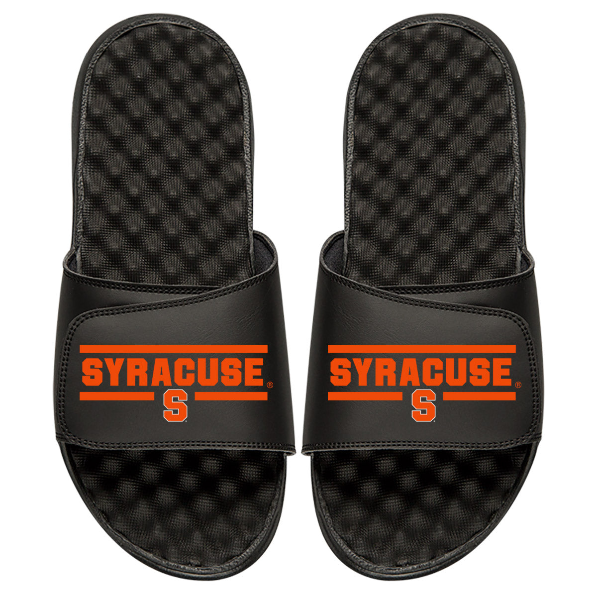 Youth ISlide Black Syracuse Orange Football Bar Logo Slide Sandals