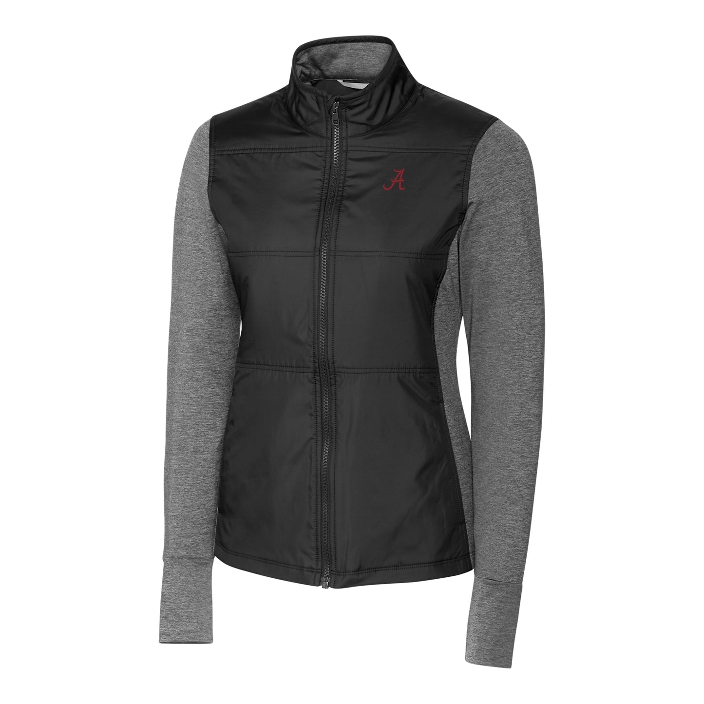 Women's Cutter & Buck Black Alabama Crimson Tide Stealth Full-Zip Jacket