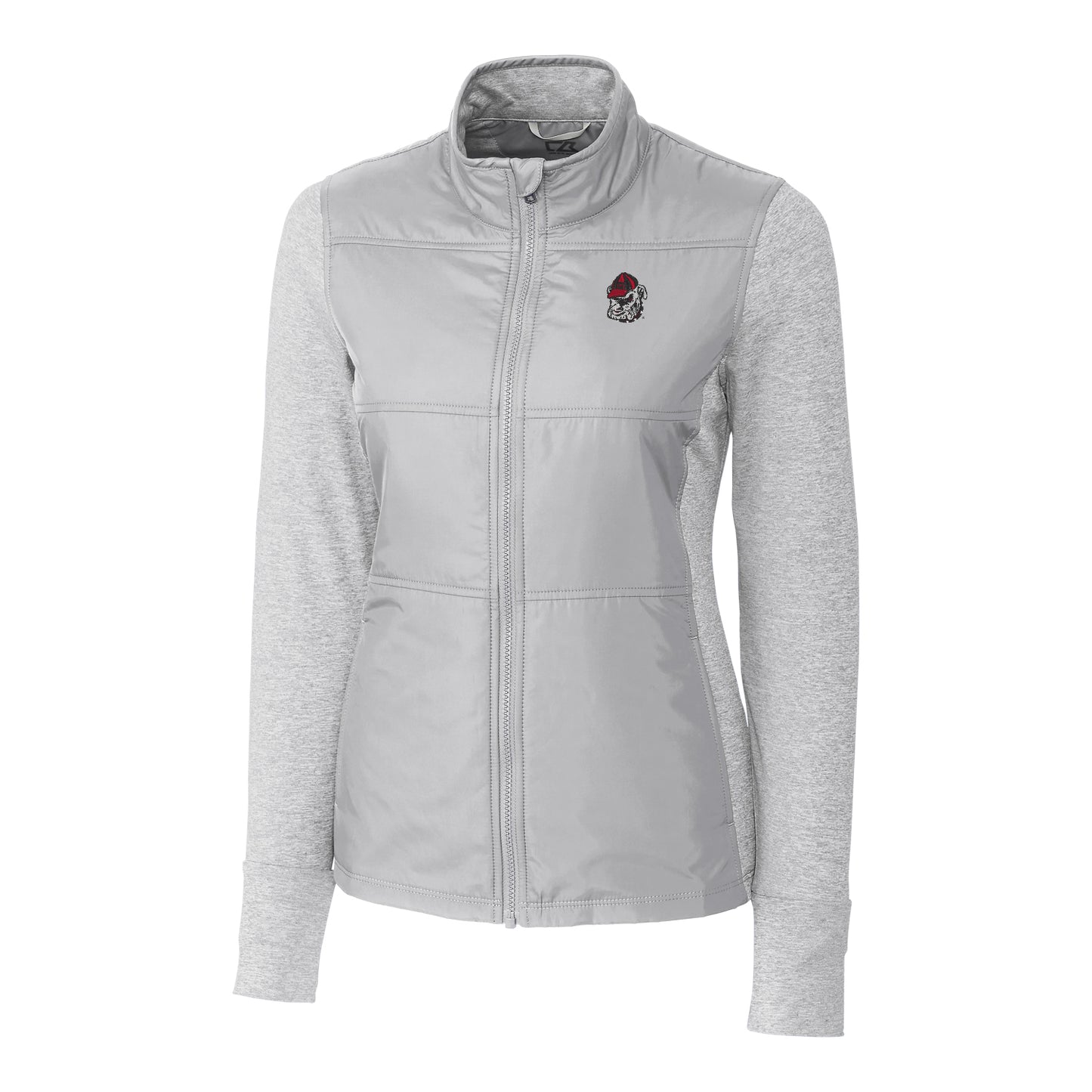 Women's Cutter & Buck Gray Georgia Bulldogs Stealth Full-Zip Jacket