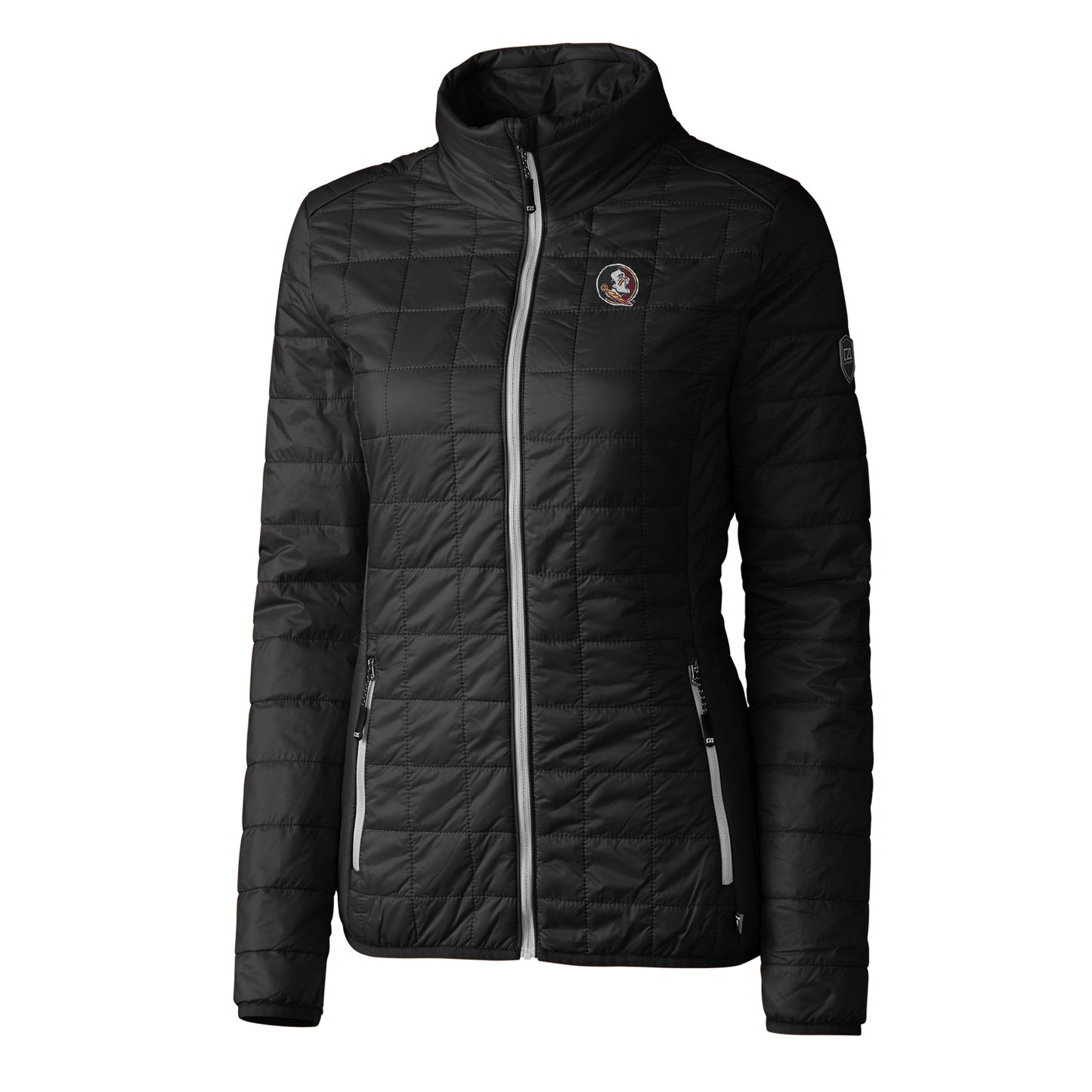 Women's Cutter & Buck Black Florida State Seminoles Rainier Full-Zip Puffer Jacket