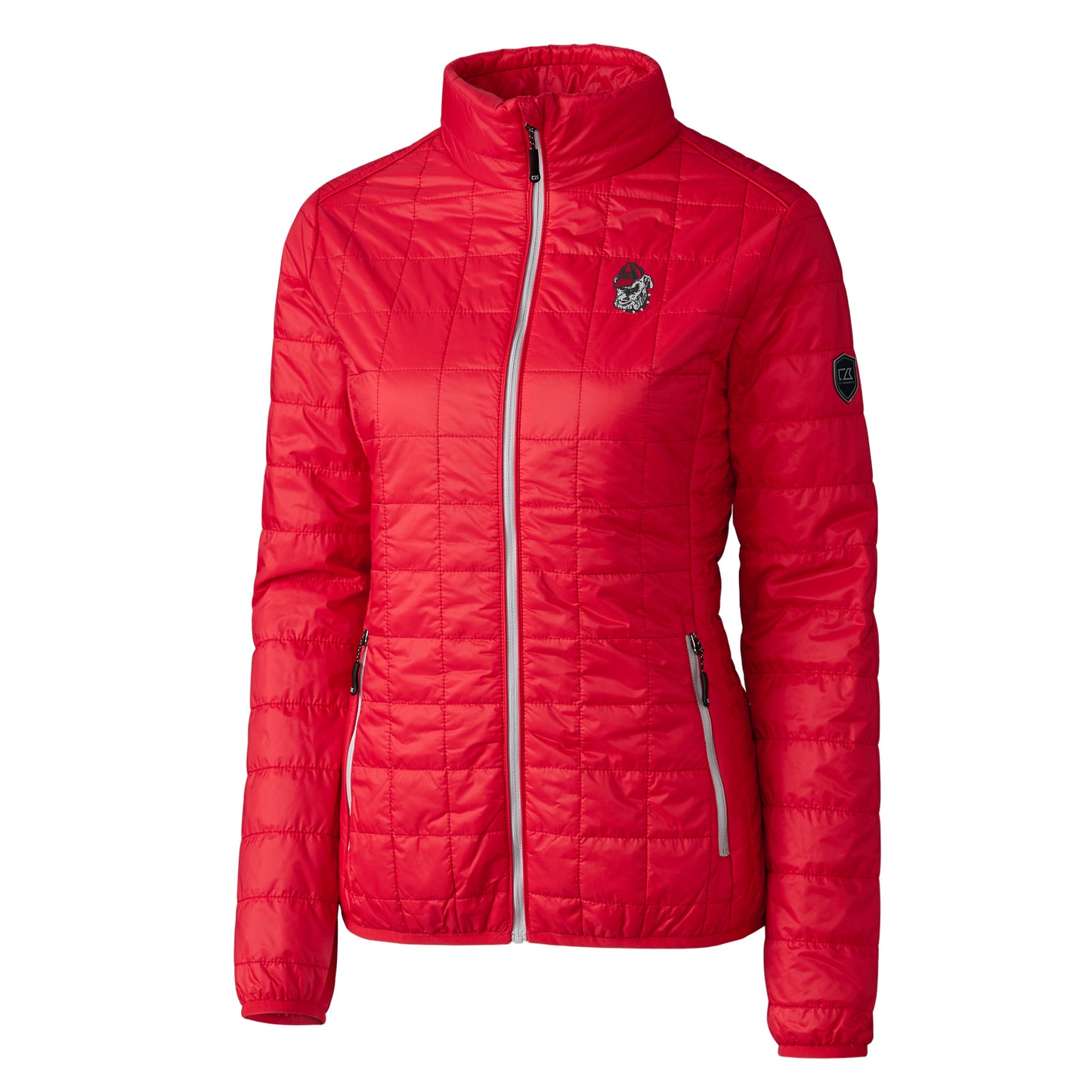 Women's Cutter & Buck Red Georgia Bulldogs Rainier Full-Zip Puffer Jacket