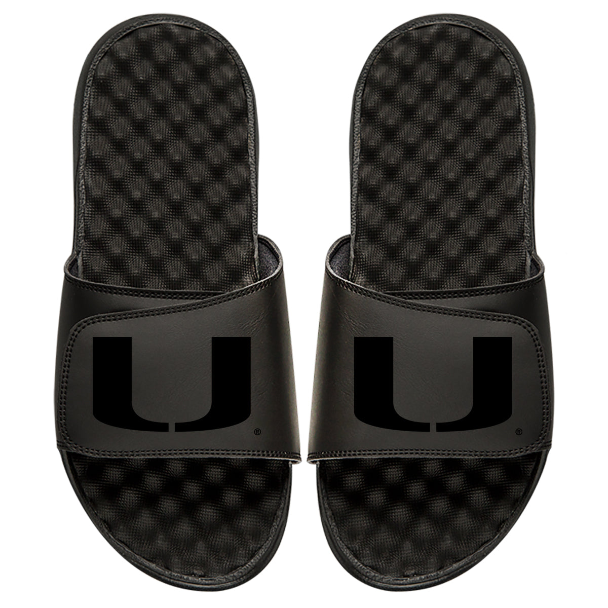 Youth ISlide Black Miami Hurricanes Tonal Slide Sandals