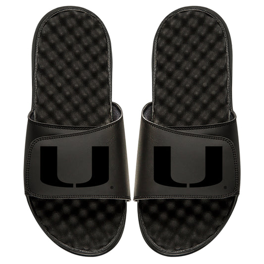 Youth ISlide Black Miami Hurricanes Tonal Slide Sandals