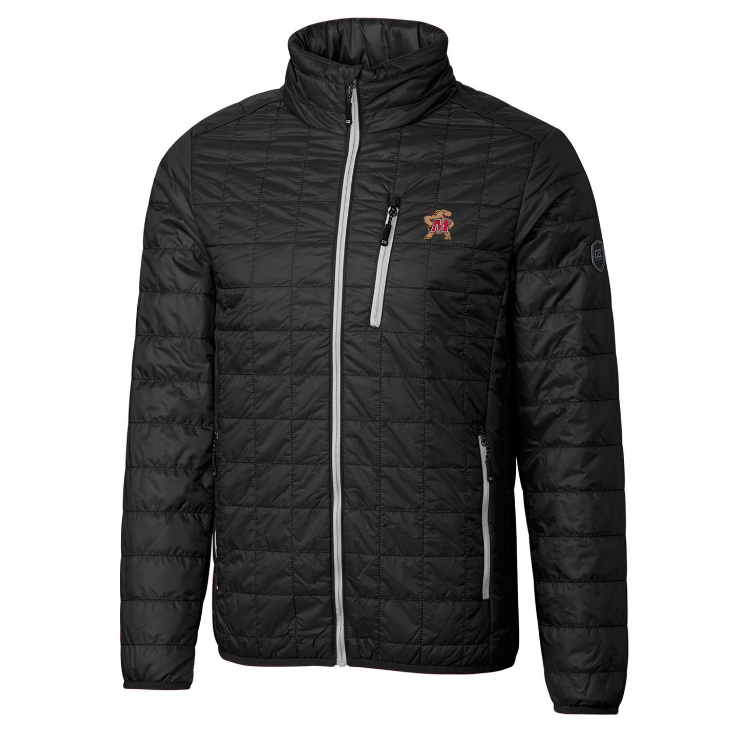 Men's Cutter & Buck Black Maryland Terrapins Rainier Full-Zip Jacket