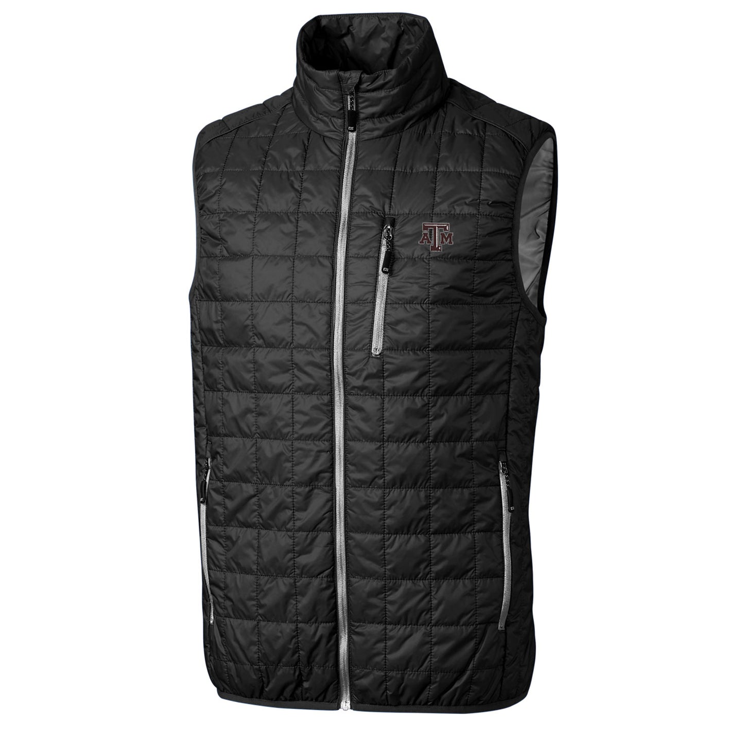 Men's Cutter & Buck Black Texas A&M Aggies Rainier Full-Zip Vest