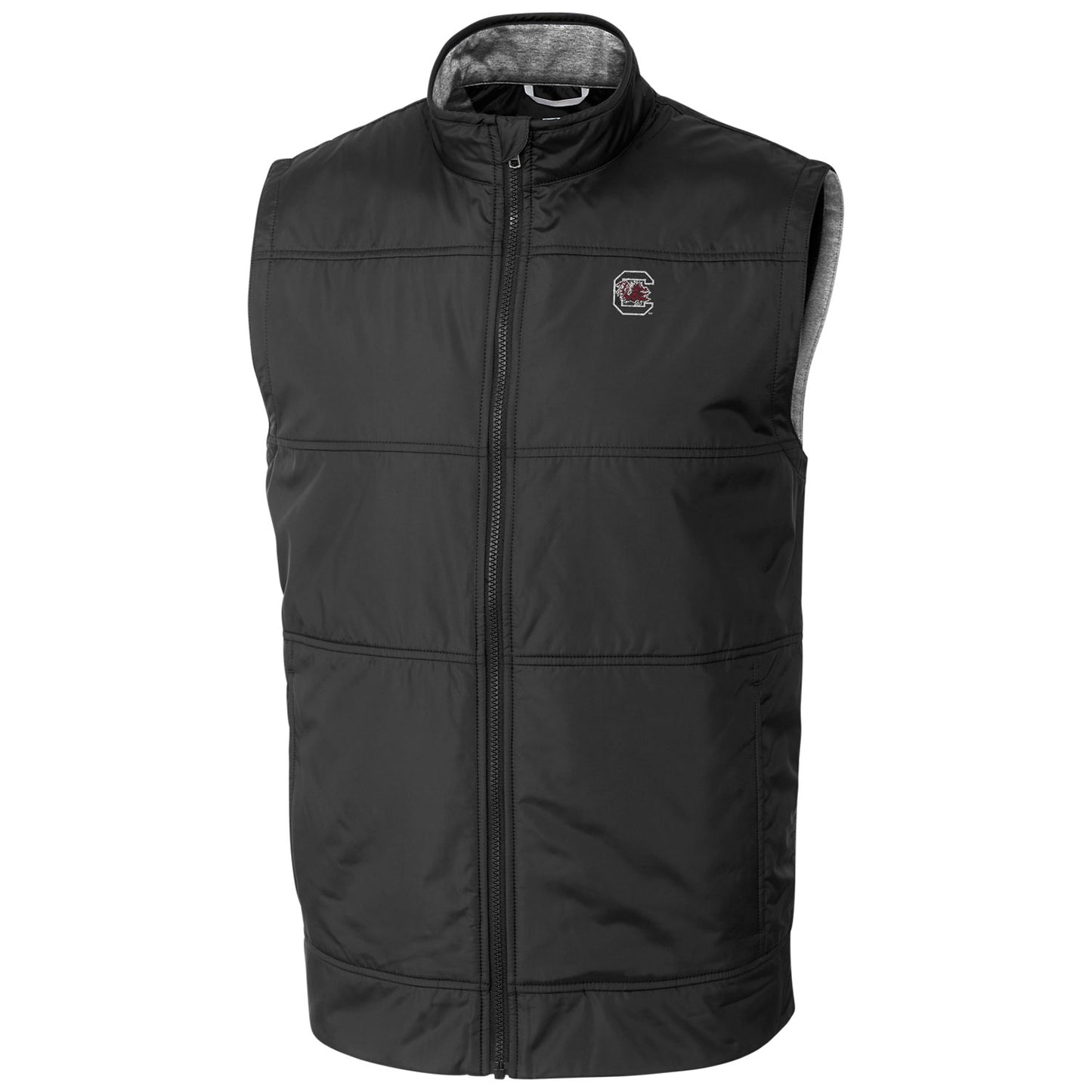 Men's Cutter & Buck  Black South Carolina Gamecocks Stealth Full-Zip Vest