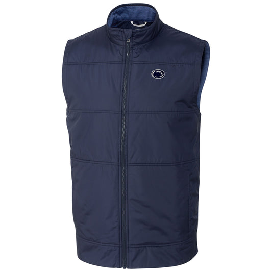 Men's Cutter & Buck  Navy Penn State Nittany Lions Stealth Full-Zip Vest