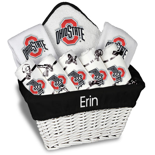 White Chad & Jake Ohio State Buckeyes Team Personalized Large Gift Basket