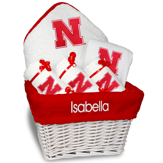 White Chad & Jake Nebraska Huskers Personalized Medium Gift Basket