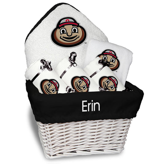 White Chad & Jake Ohio State Buckeyes NCAA Personalized Medium Gift Basket