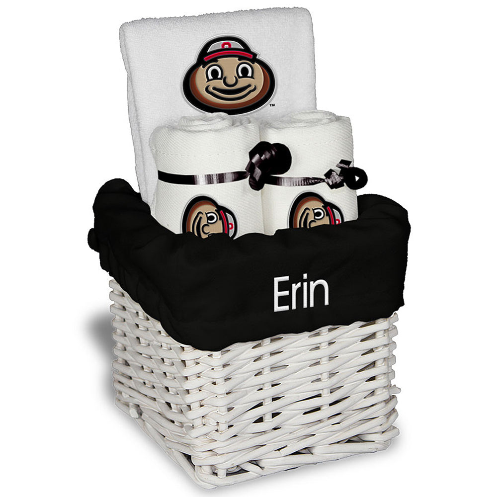 White Chad & Jake Ohio State Buckeyes Team Personalized Small Gift Basket