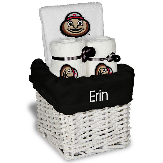 White Chad & Jake Ohio State Buckeyes Team Personalized Small Gift Basket