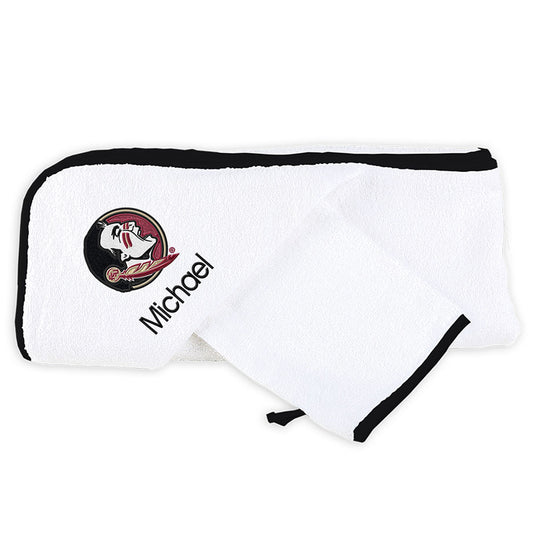 White Chad & Jake Florida State Seminoles Personalized NCAA Towel Set