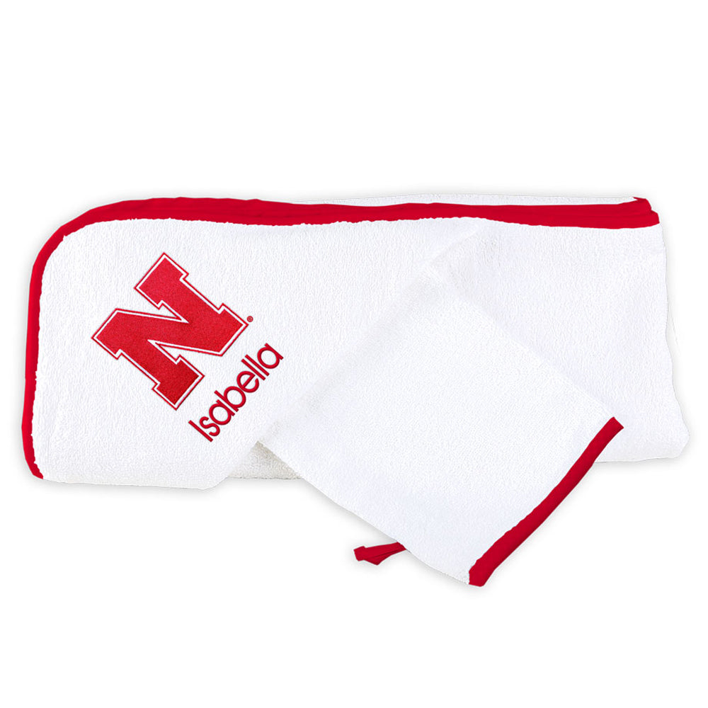 White Chad & Jake Nebraska Huskers Personalized NCAA Towel Set