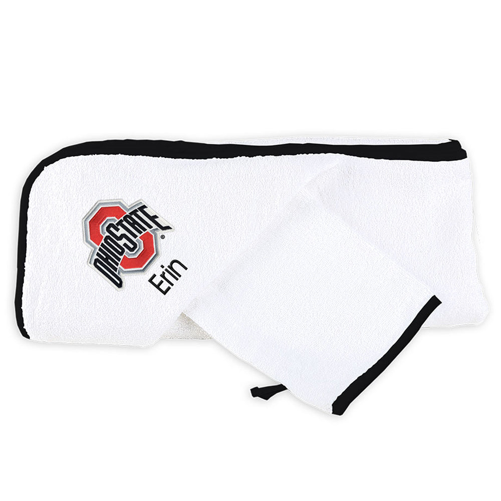 White Chad & Jake Ohio State Buckeyes Personalized NCAA Towel Set