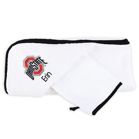 White Chad & Jake Ohio State Buckeyes Personalized NCAA Towel Set