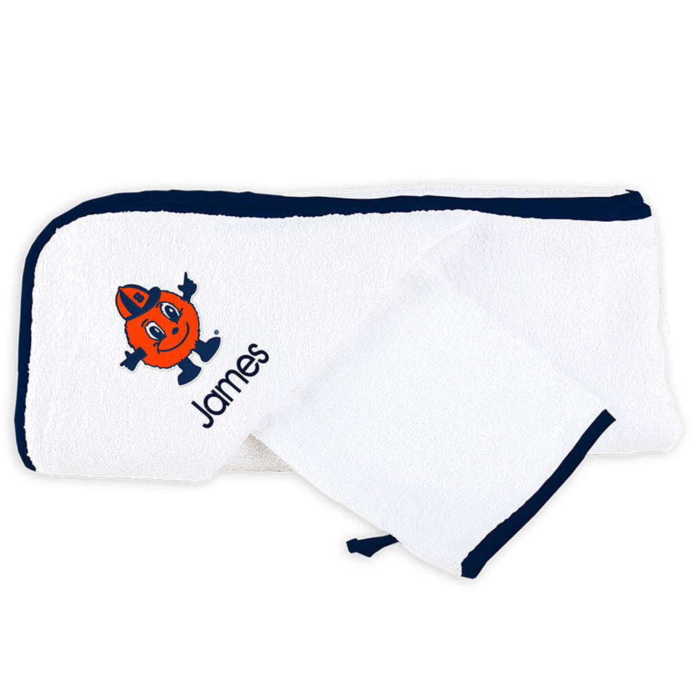 White Chad & Jake Syracuse Orange Personalized Team Towel Set
